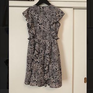 BCBGirls Cheetah Print Sleeveless Ruffle Dress